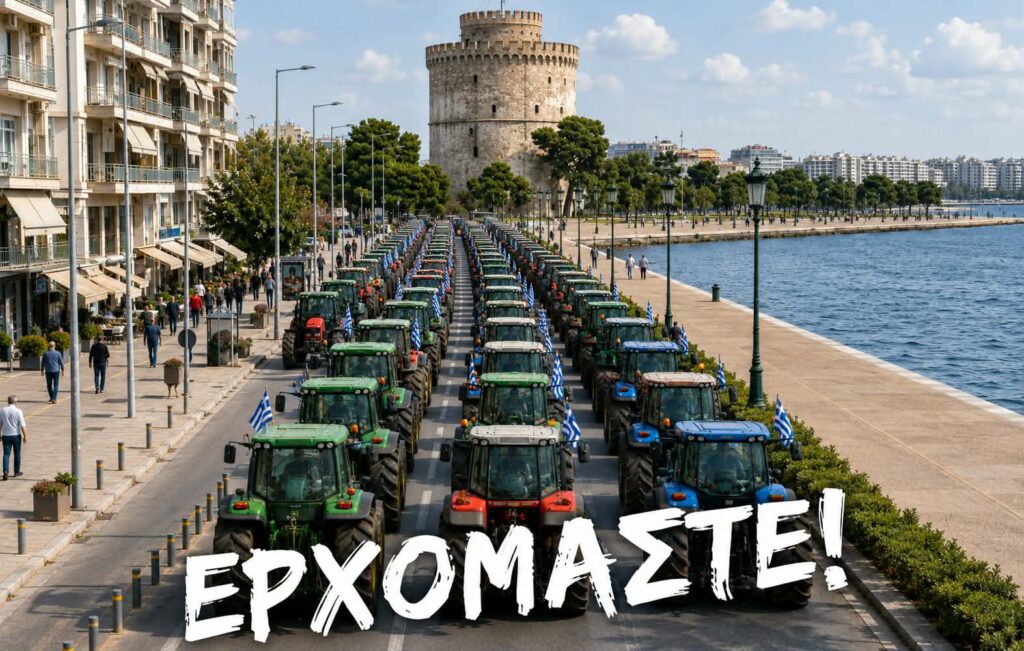 ΔΕΘ: Με τρακτέρ στον Λευκό Πύργο οι αγρότες