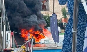 Λευκάδα: Εκρηξη και φωτιά σε σκάφος – Ενας τραυματίας